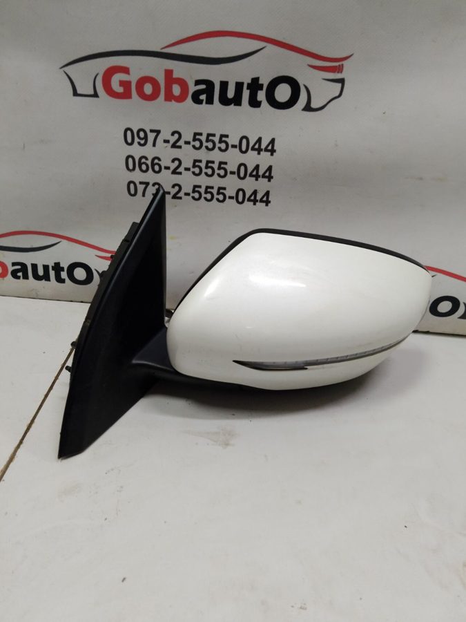 Дзеркало дверки ліве з камерою 13 пінів біле FP5037M01 NISSAN QASHQAI J11